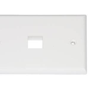 PLACCA PORTA FRUTTI 1 POSIZIONE X JACK UTP/STP COLORE CHIARO