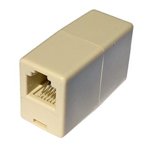 08306G.jpg ACCOPPIATORE TELEFONICO 2 CONNETTORI RJ11 - 6P4C FEMMINA/FEMMINA COLORE BIANCO
