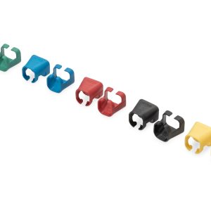 DIGITUS Confezione 100 pezzi clip colorate per cavi di rete - colori misti blu verde nero giallo rosso