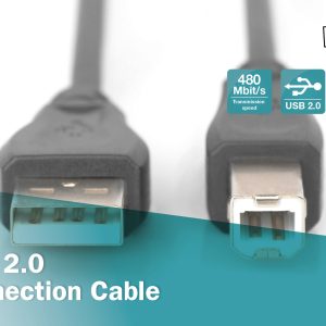 DIGITUS Cavo di collegamento USB 2.0 mt 3 colore nero