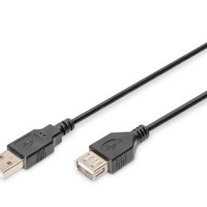CAVO PROLUNGA USB 2.0 MASCHIO-FEMMINA MT 1,80 NERO DIGITUS
