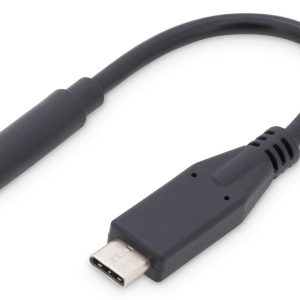 AK300321002SG.jpg ADATTATORE AUDIO USB TIPO-C / JACK 3.5mm M/F, 0.2 MT COLORE NERO