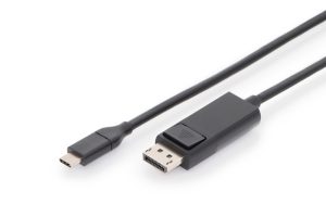 CAVO USB TIPO-C / DISPLAYPORT MASCHIO/MASCHIO 2 MT 4K/60Hz, 32,4 GB NERO