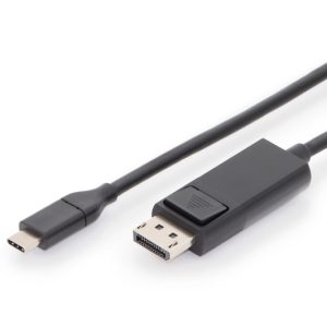 AK300333020SG.jpg CAVO USB TIPO-C / DISPLAYPORT MASCHIO/MASCHIO 2 MT 4K/60Hz, 32,4 GB NERO