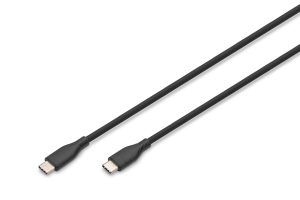 AK300341010S.jpg CAVO RICARICA GUAINA SILICONE USB-C / USB-C 1m, USB 2.0, 60W, NERO
