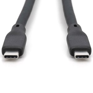 AK300342005S-1.jpg CAVO GUAINA SILICONE USB-C / USB-C 0.5m, USB 3.2 Gen2, 10G, 4K, 100W, NERO