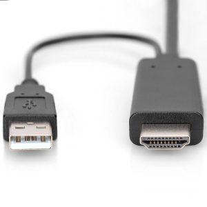 DIGITUS Cavo adattatore da 4K HDMI - da HDMI a DisplayPort mt 2