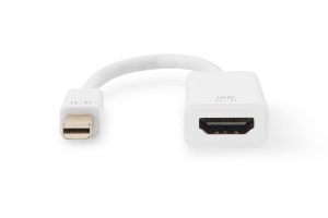 AK340416002W-02-H.jpg ADATTATORE ATTIVO MINI DISPLAYPORT MASCHIO - HDMI FEMMINA BIANCO