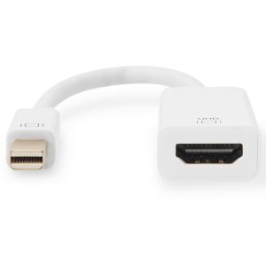 AK340416002W-02-H.jpg ADATTATORE ATTIVO MINI DISPLAYPORT MASCHIO - HDMI FEMMINA BIANCO