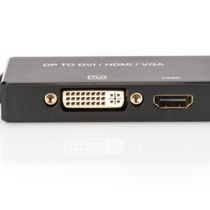 ADATTATORE VIDEO 3 IN 1 CONNETTORE DP MASCHIO - HDMI + DVI + VGA