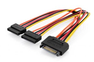 AK430405003MG.jpg CAVETTO INTERNO SATA 15 POLI CONNETTORI MASCHIO - 2 FEMMINE CM. 20