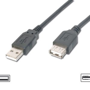 CAVO PROLUNGA USB 2.0 CONNETTORI A-A CONNETTORI MASCHIO/FEMMINA - MT. 3 COLORE NERO