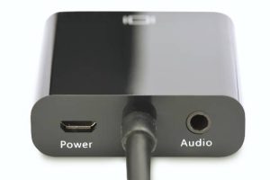 CAVO ADATTATORE HDMI MASCHIO-VGA FEMMINA CM. 15 CON PRESA AUDIO 3,5MM. COLORE NERO