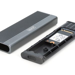 DA71156-1.jpg DIGITUS Alloggiamento per disco rigido USB M.2, SSD, esterno, NVMe + SATA, 10 Gbps (NVMe) 6 Gbps (SATA), USB3.1 Gen2, alluminio, senza attrezzi