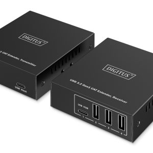 DA73121.jpg Estensore CAT USB 3.2 Gen1, 5 Gbps, 4 porte: 3x USB-A / 1x USB-C, 100 mt