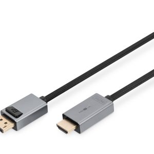DIGITUS Cavo adattatore DisplayPort 4K, DP - HDMI tipo A mt 2