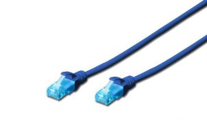 DK1512005BG.jpg CAVO RETE UTP CAT. 5E NON SCHERMATO - LUNGHEZZA MT. 0,5 - COLORE BLU