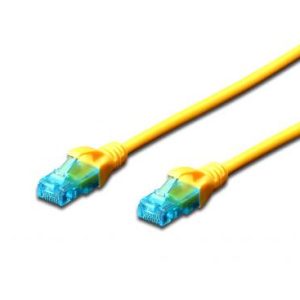 DK1512020YG.jpg CAVO RETE UTP CAT. 5E NON SCHERMATO - LUNGHEZZA MT. 2 - COLORE GIALLO