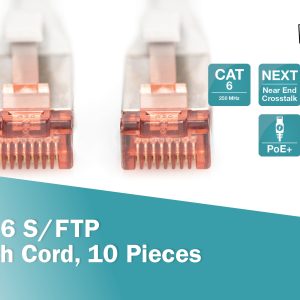 DK1644002510-3-H.jpg CONFEZIONE 10 CAVI CAT 6 SCHERMATI S/FTP MT 0,25 COLORE GRIGIO DIGITUS