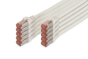 DK16440025WH10G.jpg CONFEZIONE 10 CAVI CAT 6 SCHERMATI S/FTP MT 0,25 COLORE BIANCO DIGITUS
