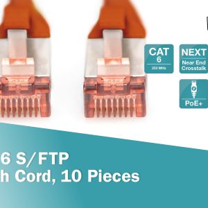 DK1644005R10-3-H.jpg CONFEZIONE 10 CAVI CAT 6 SCHERMATI S/FTP MT 0,5 COLORE ROSSO DIGITUS