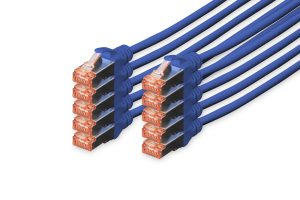 DK1644030B10G.jpg CONFEZIONE 10 CAVI CAT 6 SCHERMATI S/FTP MT 3 COLORE BLU DIGITUS