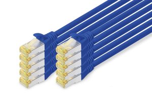 DK1644A0025B10-1.jpg Cavo patch CAT 6A S/FTP, 10 pezzi lunghezza 0,25 mt. colore blu