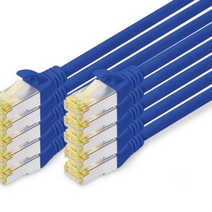 DK1644A0025B10-1.jpg Cavo patch CAT 6A S/FTP, 10 pezzi lunghezza 0,25 mt. colore blu