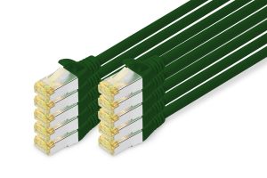 DK1644A005G10.jpg Cavo patch CAT 6A S/FTP, 10 pezzi lunghezza 0,5 mt. colore verde