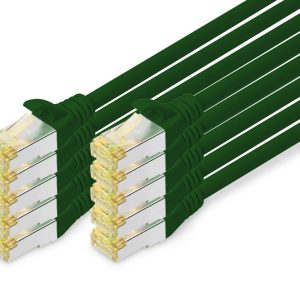 DK1644A005G10.jpg Cavo patch CAT 6A S/FTP, 10 pezzi lunghezza 0,5 mt. colore verde