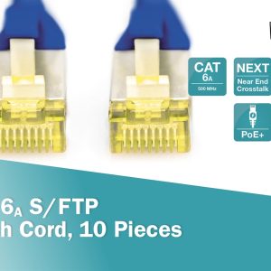 DK1644A020B10-2.jpg Cavo patch CAT 6A S/FTP, 10 pezzi lunghezza 2 mt. colore blu