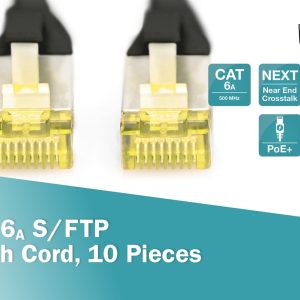 DK1644A030BL10-3.jpg Cavo patch CAT 6A S/FTP, 10 pezzi , 3 mt. colore nero