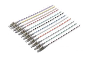 SET 12 CAVI PIGTAIL FIBRA OTTICA COLORATI CONNETTORI LC OM4 50/125 UPC SIMPLEX
