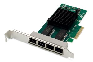 DN10114G.jpg DIGITUS Scheda di rete Gigabit Ethernet a 4 porte, RJ45, PCI Express, Intel I350
