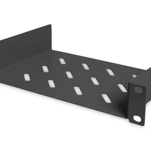 ARMADIO RACK 5 UNITA' 10" CON 1 RIPIANO, MULTIPRESA 3 PRESE, SWITCH DI RETE 8 PORTE GIGABIT, PANNELLO PATCH 8 PORTE CAT 6 NERO DIGITUS