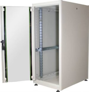 DN1932U68-1-H.jpg ARMADIO 32 UNITÀ 19" PER RETI E SERVER MISURE (A)1566 X (L)600 X (P)800 MM. COLORE GRIGIO CHIARO