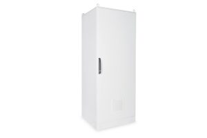 ARMADIO 42 UNITÀ 19" PER RETI MISURE (A)2100 X (L)800 X (P)800 MM. COLORE GRIGIO CHIARO DA ESTERNO IP55