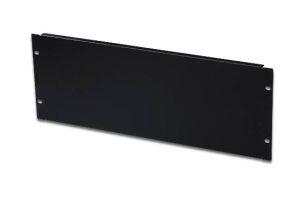 PANNELLO CIECO 4 UNITA' PER CHIUSURA SPAZI VUOTI IN ARMADI RACK 19" VITI INCLUSE NERO