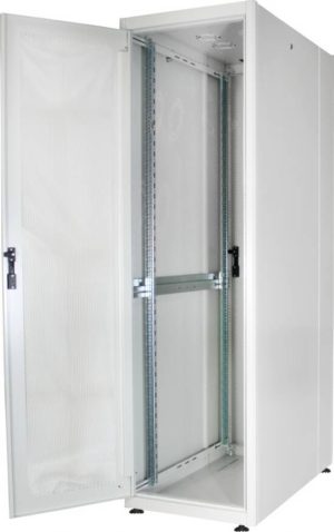 ARMADIO RACK 19" 42 UNITÀ 19 PER RETI E SERVER MISURE (A)2010 X (L)600 X (P)1000 MM. COLORE GRIGIO CHIARO