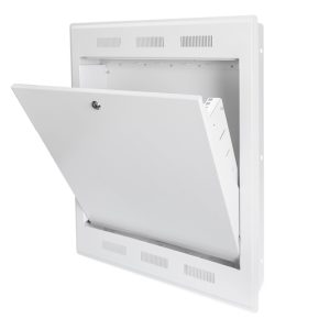 ARMADIO SLIM A MURO 2 UNITA' 778X628 ALTEZZA 128MM GRIGIO CON APERTURA FRONTALE