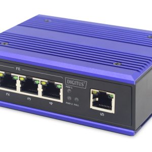 DN650107G.jpg SWITCH INDUSTRIALE 4 PORTE 10/100 POE + 1 PORTA UPLINK DIGITUS