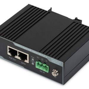 INIETTORE INDUSTRIALE PROFESSIONALE POE+ 802.3 af/at GIGABIT DIGITUS