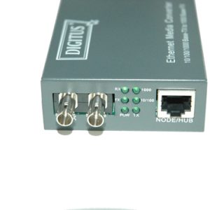 DN82110-1-H.jpg CONVERTITORE 10/100/1000 GIGABIT MEDIA CONVERTER RJ45 - FIBRA OTTICA ST 1000Base-SX,