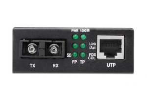 DN82121-1-H.jpg CONVERTITORE 10/100/1000 GIGABIT MEDIA CONVERTER RJ45 - FIBRA OTTICA SC 1000Base-LX