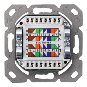 DN9005-4-H.jpg PRESA A MURO AD INCASSO RJ45 CAT. 6 PER RETI