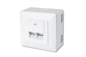 CONFEZIONE 5 PRESE A MURO A DUE PORTE RJ45 CATEGORIA 6 DIGITUS