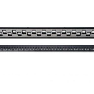 PANNELLO PATCH 19" MODULARE 24 PORTE SCHERMATE 1 UNITA' COLORE NERO A PORTE SFASATE (SENZA MODULI)