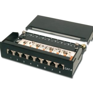 PANNELLO 8 PORTE SCHERMATE DA DESKTOP PER RETI CATEGORIA 6