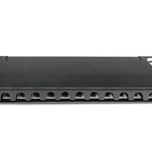 Pannello patch sottile Cat.6A, schermato, 12 porte, 0,5 U, 10", nero