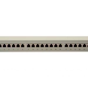 PANNELLO PATCH 19" SCHERMATO 24 PORTE 8 POLI RJ45 PER RETI CATEGORIA 6 - 1 UNITA'